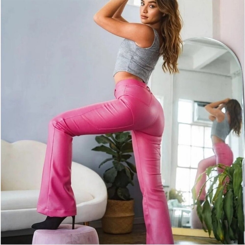 REVICE Pink Flare Boot Cut Pants